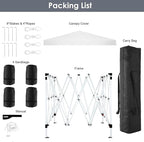 COBIZI Canopy 10x10 Pop Up Canopy Tent Party Tents for Parties Weddings Backyard Waterproof Canopy Outdoor Commercial Canopy Event Tent with Stakes, Ropes, Sandbags, White