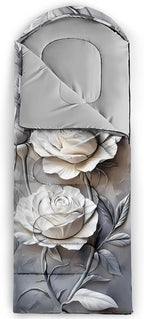 QOOMO Camping Sleeping Bags,3 Season Warm & Cool Weather,Lightweight,Waterproof Sleeping Bags for Adults & Kids,Traveling,and Outdoors,Camping Gear Equipment