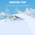 MASTERCANOPY Durable Pop-up Canopy Tent with 1 Sidewall (6.6'x6.6',White)