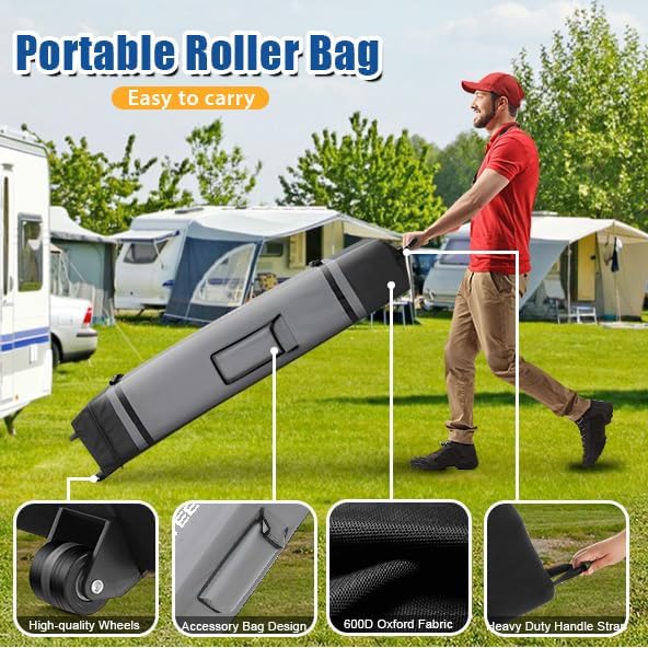 HOTEEL 10x15 Heavy Duty Pop up Canopy Tent for Parties Without Sidewalls, Easy Setup Outdoor Commercial Instant Gazebo for Wedding Event, with Roller Bag & Sand Bags, Grey(Hexagonal Frame)
