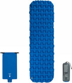 KAISHI Inflatable Mattress, Travel Folding Bed Portable Camping Mat, Ultralight Waterproof Compact Air Mat Single Sleeping Pad,Blue