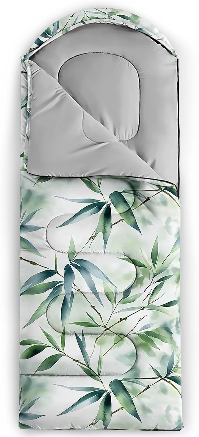 Kids Sleeping Bag for Boys Girls,Blue Ripples Print-Lightweight Warm Portable Outdoor Indoor-Waterproof Cold Weather Resistant Sleeping Bag for Camping Hiking