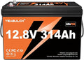 12V 300Ah (314Ah) LiFePO4 Battery 200A BMS Low Temp Cut Off 4019Wh Lithium Iron Phosphate Battery 15000+ Deep Cycles Perfect for RV Camping Marine Solar Energy Storage Backup Power