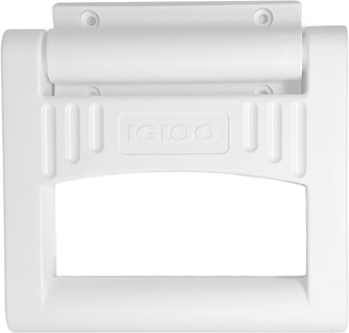 Igloo Rugged 4-Hole Cooler Handle & Bracket - Made in The USA - for Party Bar, Polar 120 Qt, and 90-100 Qt Sized Ice Chests (White)