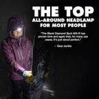 BLACK DIAMOND Spot 400-R Rechargeable Headlamp | 400 Lumens, Dimmable | Micro-USB Charging | Waterproof & Compact | Camping, Hiking, Running | Graphite