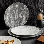 Camping Plates Ceramic Dinner Plate Nordic Simple Western Home Hotel Tableware Cold Dish Decorative Plate(8.3inch)