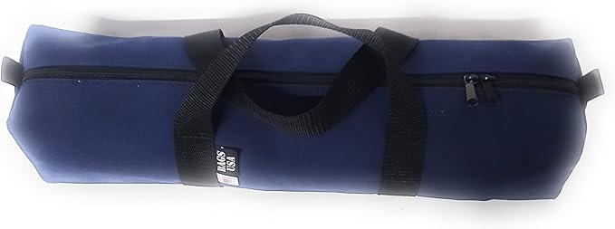 Utility Bag,Tent Stakes Bag for Camping Accessories,Tripod Bag 20'' X 5'' Made in USA.(Navy)