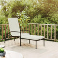 Outdoor Chairs Camping Chairs Beach Chair Patio Furniture Sun Lounger with Footrest PE Rattan Brown for Patio, Poolside, Beach,Camping