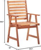 Patio Dining Chairs ,Outdoor Chairs,Coffee Chair,Study Chair,Bistro Chair,Fishing Chairs,Camp Chair,Garden Chairs,for Deck, poolside,Camping,Beach,Campsite,2 pcs with Cushions Solid Acacia Wood