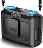 chillgo 20000mAh Portable Fan,Ture High Speed Dual Motors with 200% Powerful Airflow, Up to 135Hours and Rechargeable Personal Neck Waist Wearable Fans for Travel,Camping,Outdoor,Jobsite,Sports,Golf