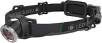 Ledlenser MH10 Rechargeable Headlamp - Black, 600 Lumens - High Weight-to-Lumen Ratio LED Headlamp - 120-Hour Runtime Rechargeable Headlight - Integrated Red Rear Visibility Hard Hat Light