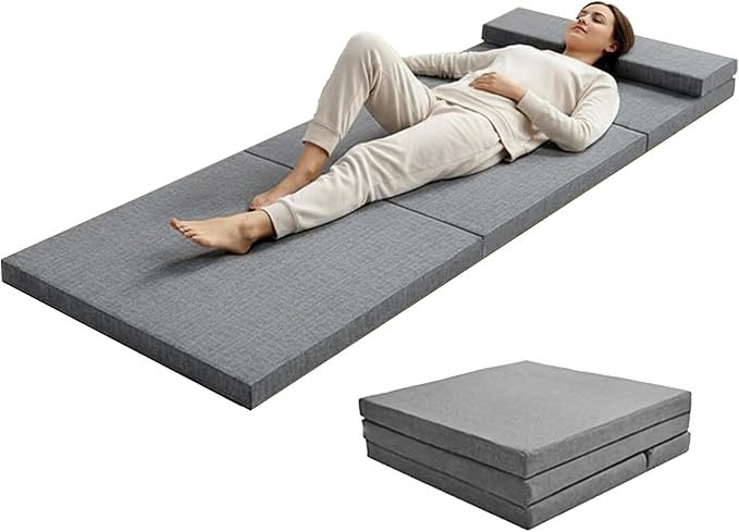 HJAHHSM Travel Mattress for Adults, Sleeping Mattress,Camping Beds, Roll Up Foam Floor Sleeping Mat