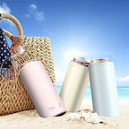 TILUCK Skinny Can Cooler for Slim Beer & Hard Seltzer, Stainless Steel, Doucle-Walled Stainless Steel Insulated Slim Cans, Standard 12 oz (Frosted Sky)