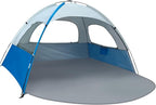 NXONE Beach Tent Sun Shelter with UPF 50+ UV Protection, Lightweight Easy Setup Portable Beach Canopy for Family, Large Space for Beach, Camping & Outdoor, 3/4/6 Person
