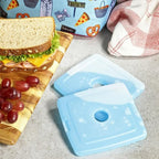 Cool Coolers by Fit & Fresh Slim Ice Packs, Quick Freeze Space Saving Reusable for Lunch Boxes or Coolers, Clear Blue Kids Ice (Pack of 48)
