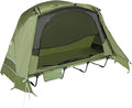 REDCAMP 1 Person Camping Cot Tent for Adults, Waterproof Elevated Tent with Cot for Trip, Picnic, Army Green 75"x28"x48"