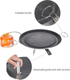 Fire-Maple Camping Griddle Plate | Nonstick Outdoor Portable Grill Pan for Stovetop | BBQ Gas Griddle Pan for Camping Stove Ridged Surfaces 31 X 31cm