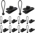 AOPRIE 10 Sets of Bungee Balls and Tarp Clips Black 6 Inches Ball Bungee Cord Heavy Duty Lock Grip Clamps Shark Fasteners Holder for Camping Tents Cargo Pool Awning Car Cover Holding Wire Hoses