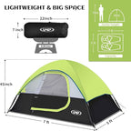 Camping Tent 2-4 Person, Waterproof Windproof Tent with Rainfly Easy Set up-Portable Dome Tents for Camping…