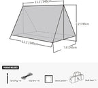 OneTigris ROCDOMUS Hot Tent with Stove Jack, 3000mm Waterproof, Versatile Lightweight Hammock Tent for Camping, Hiking, Backpacking, Bushcraft, Car Trips