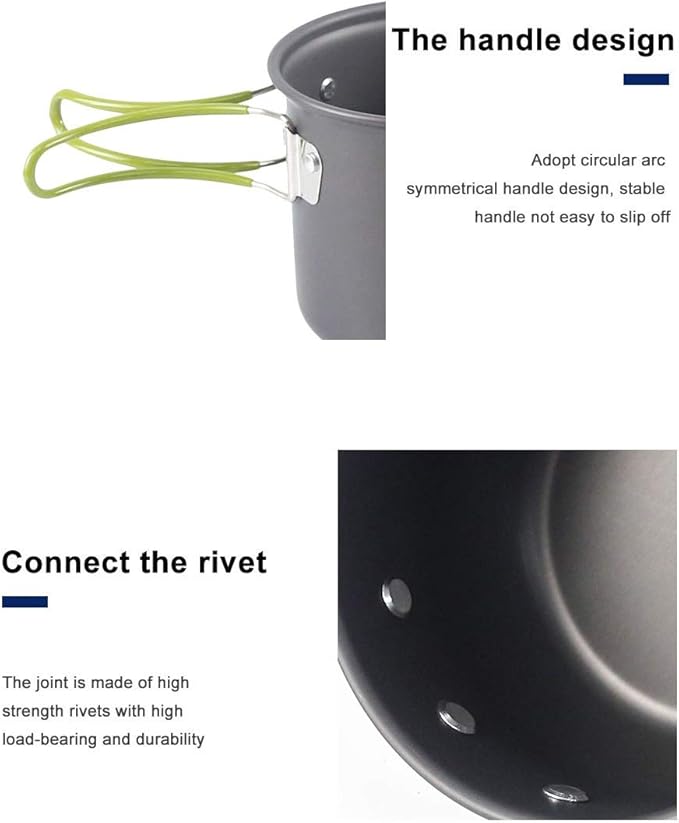 Travel Camping Cookware Kit Cooking Set Ultralight Outdoor Tableware Set Tourism Equipment for Hiking Picnic