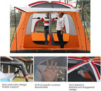 Outdoor Tent, Camping Tent 6 Person, Family Tents for Camping Waterproof, Tent with Living Room and Separate Rooms, 4 Season Tents Big Family Shelter