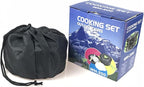 Portable Camping Tableware Cooking Set Outdoor cookware pan Pot Bowl Spoon Fork Utensils for Hiking Picnic Travel Wild campismo