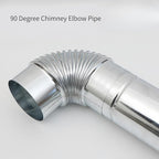 2PCS 2.36 Inch 90 Degree Stainless Steel Chimney Elbow for Outdoor Wood Stove, Camping Stove Accessories