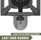 BESTFIRE Propane Burner, 100,000 BTUs High Pressure Single Propane Stove - Heat Shield and Guard, 4.1ft Adjustable Hose with Regulator, Gas Stove for Outdoor Cooking, Turkey Fry, Seafood Boil