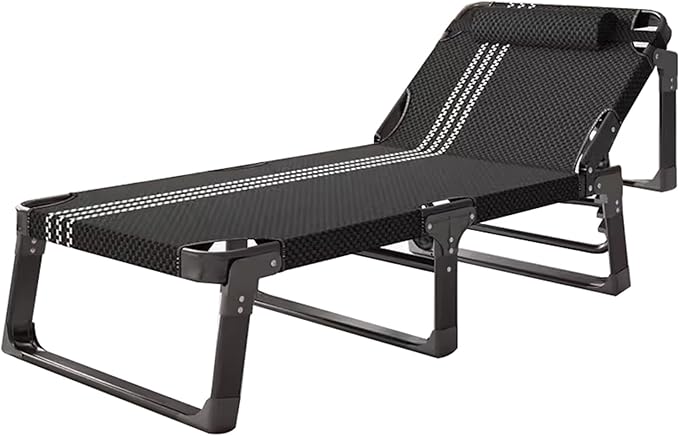 Sleeping Cots for Adults, 5Position Folding Chaise Lounge Chairs Outdoor, Folding Camping Cot, Folding Cot Camping Cot for Adults Portable Folding Outdoor
