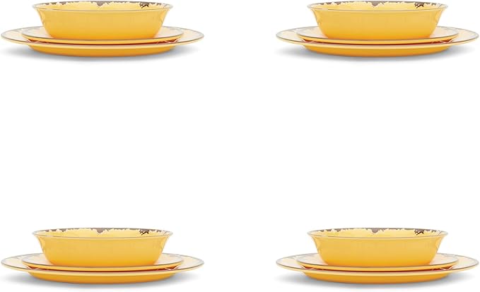 Fox Run 48790 Melamine Dinnerware Set, 10", Yellow