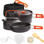 Camping Cookware Kit Outdoor Cooking Set Aluminum Pot Equipment Travel Tableware Kitchen for Hiking Picnic BBQ