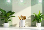 Silverware Holder,Kitchen Utensil Holder,Flatware Organizers With Metal Frame, Mesh Flatware Holder Organizer Perfect for Home, Kitchen, Countertop, Party, Camping, Outdoor and Restaurant