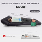 SUV Air Mattress, Double-Sided Thick Flocked Car Air Mattress with Built-in Pump & Pillow, Complete Sleeping Accessories for Auto Camping & Road Trips（Blue Black）