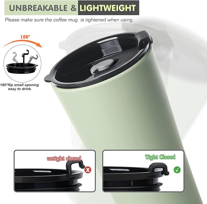 4 Pack Plastic Travel Coffee Mug Set, 20 oz Spill Proof Drinking Cups with Lids, Pobtable to Go Camping Coffee Tumbler Reusable Coffee Mugs with Lids, Dishwasher & Microwave Safe