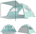 Elegear CumbreX™ Beach Tent Sun Shelter with Canopy, 6-8 Person Pop Up Beach Tent, Easy Setup UPF 50+ UV Protection Portable Lightweight Double Silver Coating Cabana Sun Shade Shelter - Green