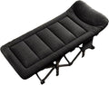 Folding Camping Cot,Camping Cot for Adults, Portable Folding Cot for Sleeping Lightweight Tent Cot with Storage Backpack Supports 160kg(Black)