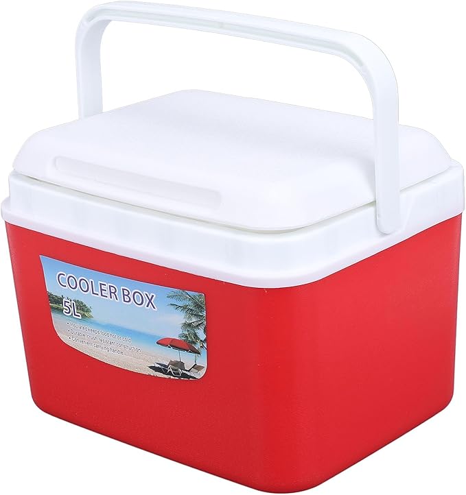 SIXRUN 5L Portable Cooler Box, Multifunctional Keeps Food Freshness and Drink Cool Insulated for Travel Camping Fishing and Outdoor Activities