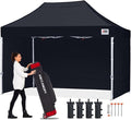 ABCCANOPY Easy Pop Up Canopy Tent with Sidewalls 8X12 Commercial -Series, Black