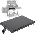 GRISUN Grill Front Shelf for Oklahoma Joe’s Canyon Combo & Longhorn Combo Grill – 16.5" x 5.5" Heavy-Duty Coated Steel BBQ Prep Shelf with 4 Tool Hooks, Front Shelf Replacement Accessory