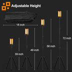 13200mAh Rechargeable Solar Work Light with Folding Stand and Carrying Bag, AODOO 8000 Lumen Stepless Dimmable , White/Warm/Nature White/RED(SOS) with Detachable Tripod (Orange)