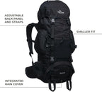 Teton 55L Scout Internal Frame Backpack for Hiking, Camping, Backpacking, Rain Cover Included, Pacific