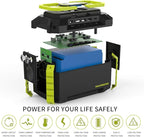 MARBERO 222Wh Portable Power Station 200W Outdoor Generator 60000mAh with AC Outlet 110V 200W DC USB LED Flashlights Lithium Battery Power Supply for CPAP Camping Backup Emergency Home