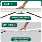 Folding Table 72" x 30" - Heavy Duty Plastic Table with Handle, Foldable & Portable, Fold-in-Half Utility Tables for Outdoor, Dining, Wedding, Events, Indoor, Picnic, Camping, Party (White)