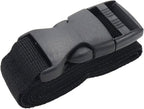 15Pcs Tie Down Straps Black Adjustable Nylon Strap with Buckles 1" x 47" (3.9ft) Straps with Quick Release, Lashing Strap for Backpacking, Outdoor Activities