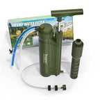 Portable 3-Stage Water Purifier Survival Pump with 0.01 Micron Ultrafiltration Membrane Water Purification System,Suitable for Hiking,Camping,Emergency Survival Water and Outdoor Activities