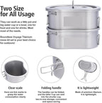 Camping Campfire Utensils, Outdoor Camping Pot Set Portable Bowl Picnic Cookware Tableware Lunch Box with Lid Backpacking Gear