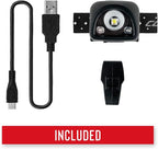 Coast FL1R 435 Lumen Dual Color (White/Red) Rechargeable LED Headlamp, Recharging Accessories Included