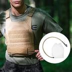 Training Hydration Case, 1.5L Portable Water Panel Plate Carrier with Detachable Tube for Outdoor Camping Pinic Training Mountaineering