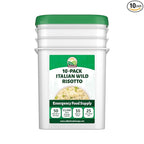 Valley Food Storage Italian Wild Risotto | 10-Bag Bucket, 50 Servings | Premium Emergency Food Supply, 25 Year Shelf Life | Survival Meal Kits, Prepper Food, Camping & Off-Grid Living | Packaged in USA